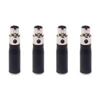 Wzxksoac 4X XLR Mini 3 Macho Una 4 Hembra Adaptador de Audio Conector de Enchufe Adaptador Convertidor de Señal de Alta Fidelidad para Micrófono Altavoz