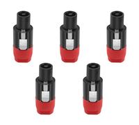 Wzxksoac 5 Conectores de Altavoz NL4FC de 4 con Giratorio, Adaptador de Cable de Audio para NL4FX, NLT4X y NL2FC A
