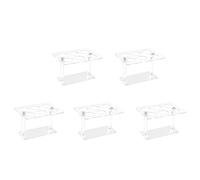 Wzxksoac 5 Pieza Soporte para Cono, Soporte para Cono de Helado de AcríLico Transparente, Soporte para ExhibicióN de Cono, Soportes para Cono con Soporte para Rollo de Sushi (6 Agujeros)