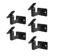 Wzxksoac 5 Soportes de Pasamanos Giratorios Ajustables, Soportes de Escalera Contemporáneos en Negro Mate para Escaleras Interiores o Exteriores.