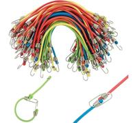 Wzxksoac 50 Mini Cuerdas Elásticas con, Multicolores, de Goma, para Portaequipajes.