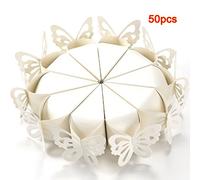 Wzxksoac 50 pzs Cajas de Caramelo de Regalo Favor de Mariposa Estilo de Pastel para Fiesta Boda Fiesta de al