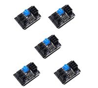 Wzxksoac 5X Adaptador Ventilador 3 Y 4 PWM Caja PC Concentrador Ventilador Refrigeración Divisor de 8 Vías Controlador de Velocidad de 12 V con Puerto de Alimentación de 6