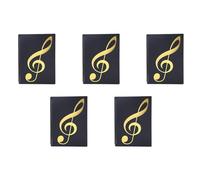 Wzxksoac 5X Carpeta de Partituras, 60 PáGinas, Carpeta/Soporte para Partituras, Se Adapta Al TamañO de Carta A4, Carpeta de Coro Grabable y Desmontable (Negro)