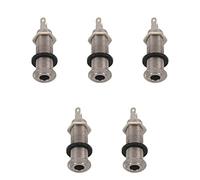 Wzxksoac 5X de Guitarra Eléctrica Cilindro Roscado de Cromo Salida Jack de Entrada Enchufes de 1/4 de Pulgada para Guitarra Eléctrica