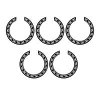 Wzxksoac 5X Etiqueta Engomada de La Etiqueta Engomada de Rose del Agujero de Sonido para Piezas de Guitarra Clásica Acústica Negro + Plata