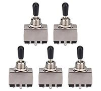 Wzxksoac 5X Interruptor de Palanca de 3 Vías para Guitarra, de Metal Cerrado de 3 Vías