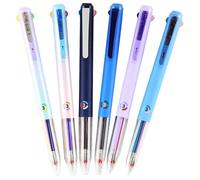 Wzxksoac 6 Bolígrafos Multicolores, 18 Colores, 0,5 Mm, Retráctiles de Gel (6 Unidades)