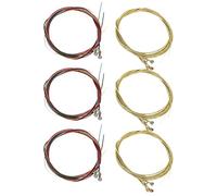 Wzxksoac 6 Juegos de 6 Cuerdas de Guitarra de Repuesto Cuerda de Acero para Guitarra AcúStica Herramienta de Cambio de Guitarra