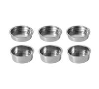 Wzxksoac 6 Piezas 51Mm MáQuinas de Café de Acero Inoxidable Canasta de Filtro Presurizado Canasta de Polvo Filtro Portafiltro Sin Fondo de Café