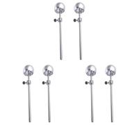 Wzxksoac 6 Piezas Batidor de Pedal de AleacióN de Aluminio Cabeza de Martillo Partes de Accesorios de Instrumentos de PercusióN, Plata