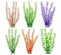 Wzxksoac 6 Piezas de DecoracióN de Paisaje de Acuario, SimulacióN de Paisaje de Plantas, PláStico AcuáTico, de Seda AcuáTica, DecoracióN de Acuario