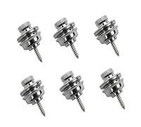Wzxksoac 6 Piezas de Guitarra con Clavo de de Uña, Accesorios de Guitarra Grandes Antideslizantes para Guitarra Eléctrica con Cerradura, Plateado