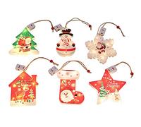 Wzxksoac 6 Piezas de Luces de DecoracióN de Navidad, DiseñO de Ventana LED de Vacaciones, Linternas PequeñAs, de DecoracióN de áRboles de Navidad