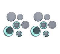 Wzxksoac 6 Unids/Set Conjuntos de Tazón Lonchera Plegable de Silicona Tazón Plegable Tazón Plegable de Silicona Portátil Ensaladera Plegable con Tapa Azul