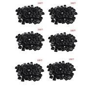 Wzxksoac 600 Piezas de Insertos de Tubo Cuadrado de Plástico Tapas Ciegas de Extremo 20 mm x 20 mm Negro