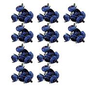 Wzxksoac 60Pcs SimulaciÓN Paño de Seda Ramo Novia con Flores Decorativas (Corazon Azul Real) DiÁMetro de Una Sola 4,5 cm, Longitud Total de Aproximadamente 11 cm