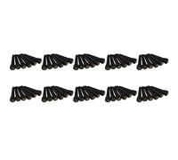 Wzxksoac 60Pzs Negro Concha de Ebano Juego de de Hueso de Puente de Guitarra con Punta de Abulon Verde para Accesorios de Guitarra Acustica