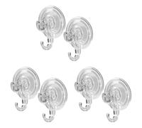 Wzxksoac 6X Gancho de Ventosa de VacíO Resistente Reutilizable Transparente Grande
