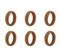 Wzxksoac 6X Pulsera de RatáN Tejida una Mano de Estilo ÉTnico Pulsera de RatáN Redonda Grande y Simple JoyeríA de Mujer