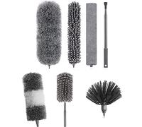 Wzxksoac 7 Plumeros Ligeros Lavables para Limpiar Ventiladores de Techo, Techos Altos, Persianas, Muebles