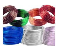 Wzxksoac 7 Rollos de Alambre para Joyería CraftWire para Hacer Joyas, 7 Colores Cada Color, Alambre de Metal de 67,2 Pies, Alambre Flexible para Armadura (Calibre 18)