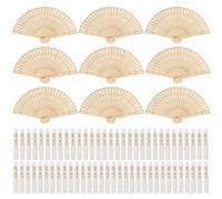 Wzxksoac 72 Piezas de Abanicos Plegables de Madera con Bolsas de Regalo Abanicos de Mano Vintage para Regalos de Boda, Recuerdos de Fiesta, Decoración del Hogar