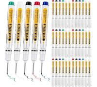 Wzxksoac 75 Rotuladores de Agujeros Profundos, Punta de 20 Mm, Resistentes Al Agua, para Decoración de Herrajes de Carpintería.