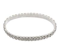 Wzxksoac 7mm Pulsera ajorca Brazalete para Senora de Diamante de Imitacion Plateado