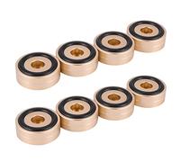 Wzxksoac 8 Piezas Almohadillas de Pies de Aislamiento de Placa Giratoria Picos de Altavoz de Aluminio Soporte Conos de Pie Base para Amplificador de Sonido de Audio