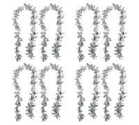 Wzxksoac 8 Piezas de Guirnalda de Orejas de Cordero Flocado Artificial - 6 Pies/Pieza de Verde Y Hojas de Vid de Imitación Suave para Decoración de Repisa de Granja