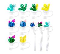 Wzxksoac 8 Piezas de Tapa de Pajita de Silicona Reutilizable de Color A Prueba de Polvo Juego de Puntas de Pajita para Beber Pajitas TapóN para de Pajita