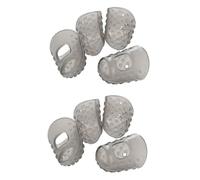 Wzxksoac 8 Piezas Nueva Guitarra de Silicona Suave Dedo Pulgar Dedo Protector Puntas de Los Dedos (Gris XXS)