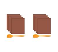 Wzxksoac 8X Hojas Deshidratadoras de Silicona con Borde, Bandejas de de Frutas para Frutas LíQuidas, Carne, Verduras, Hierbas con Raspador de Silicona