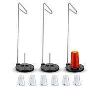 Wzxksoac 9 PCS Soporte de Hilo CóNico Soporte de Carrete de Hilo úNico Ajustable Kit de Soporte de Hilo úNico y Soporte de Hilo de Garra de Bobina