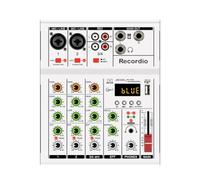 Wzxksoac -A4 Consola de DJ Digital Portátil Profesional con Mezclador USB Border Mezclador de Audio de 4 Canales para Canto en