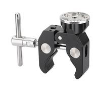 Wzxksoac Abrazadera de Cangrejo Multiusos con Rosca Hembra M6 y Orificios Roscados de 3/8 Pulg.-16 para Trípode de Fotografía y Pasamanos.