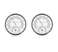 Wzxksoac Accesorios para Sauna Termómetro para Sauna Fahrenheit Termómetro e Higrómetro de Metal para Sauna 2 en 1 con Orificio para Colgar