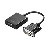 Wzxksoac Adaptador Convertidor VGA A con Audio y Alimentación AV para PC, para/para, Decodificador, TV, Monitor A