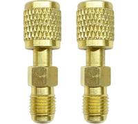 Wzxksoac Adaptador de Latón para Refrigerante R32 R454B (2 Unidades), Rosca Hembra de 1/4 Pulgada A Macho de 1/4 Pulgada, Conexión Rápida