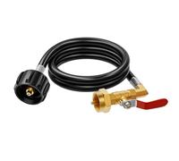 Wzxksoac Adaptador de Recarga de Propano para Tanques de 1 Lb, Manguera Adaptadora de Recarga de Tanque de Propano de 3.5 Pies con Válvula de de Seguridad.