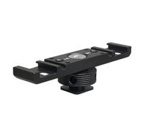 Wzxksoac Adaptador de Zapata Fría, Barra de Extensión, Soporte para Cámara, Teléfono Móvil, Vlog, Video, Luz, Placa de Zapata Triple, B