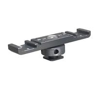 Wzxksoac Adaptador de Zapata Fría, Barra de Extensión, Soporte para Cámara, Teléfono Móvil, Vlog, Video, Luz, Placa de Zapata Triple, A