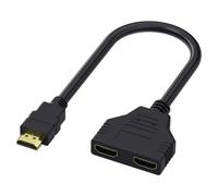 Wzxksoac Adaptador Divisor HDTV 1 en 2 1080P, Macho A 2 Hembra, Cable de Conversión HD Macho A Hembra.