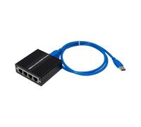 Wzxksoac Adaptador Ethernet Gigabit RJ45 ST7491 USB 3.0 A LAN Gigabit Ethernet de 4 Puertos USB para Tarjeta de Red de Juegos RTL8153