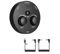 Wzxksoac Adaptador Mezclador de Audio para Micrófono para Cámaras DSLR Sin Espejo, Teléfonos Inteligentes, Grabadoras, Computadoras Portátiles y Transmisión en Directo.