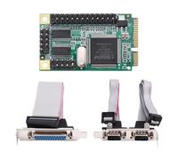 Wzxksoac Adaptador PCI-e Serie DB9 RS232 Paralelo DB25. Adaptador PCI-e A 2 Puertos Serie DB9 RS232 Paralelo DB25.