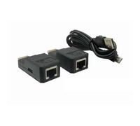 Wzxksoac Adaptador RJ45 A de 60 M, Extensor Ethernet A de 1080p Sin Pérdida, con Cable de Alimentación USB sobre Cat6.