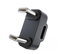 Wzxksoac Adaptador TC A TC en Ángulo de 180 Grados, Conector en Forma de U, PD 100 W/10 Gbps, Extensor Tipo C de 180°.