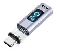 Wzxksoac Adaptador USB C MagnéTico PD de 240 W, Carga RáPida, Tipo C una USB C, Conector USB 4, 80 Gbps, 16 K, 60 Hz, Recto.